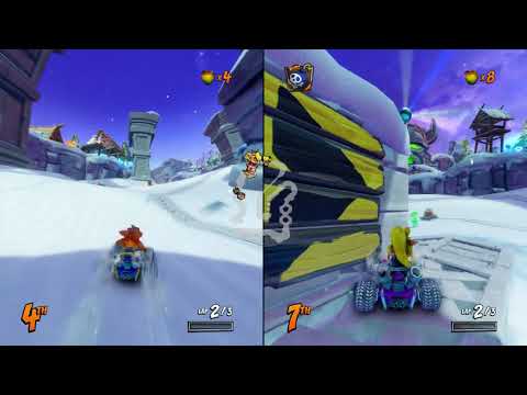 Crash Team Racing: Nitro Fueled -- split screen race