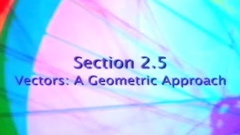 Ch2-Sec5: Vectors: A Geometric Approach