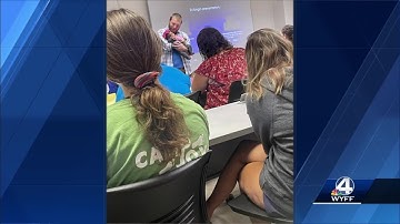 Upstate professor comforts crying classroom 
