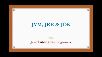 JVM, JRE, JDK | Java tutorial for beginners