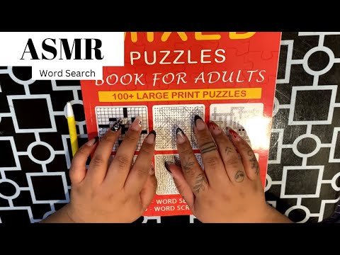 ASMR ~ Word Search ~ whispered reading, writing sounds
