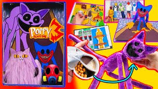 DIY♥ POPPY PLAYTIME CHAPTER3 CATNAP😈 SAD STORY GAMING BOOK 🎮/파피플레이타임 챕터3 캣냅 게임북만들기+CATNAP SQUISHY??🎰