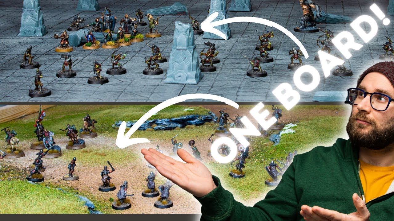The ultimate DOUBLE SIDED space saving Warhammer gaming table