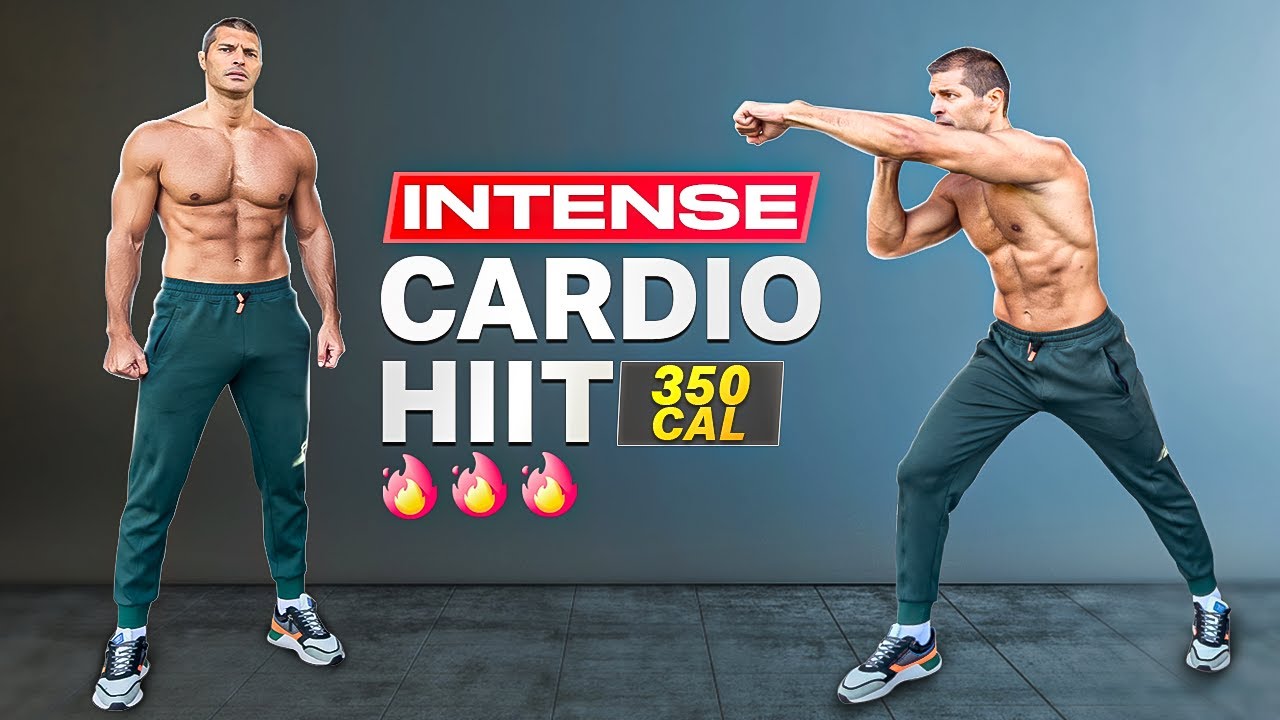 20 Min Intense HIIT Workout at Home - Full Body Cardio - No Equipment ...