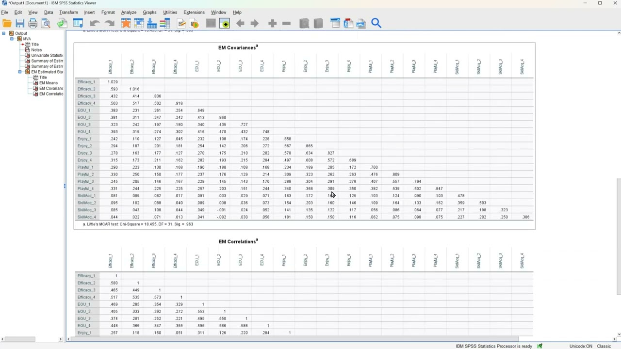 CB-SEM Missing Completely at Random (MCAR)