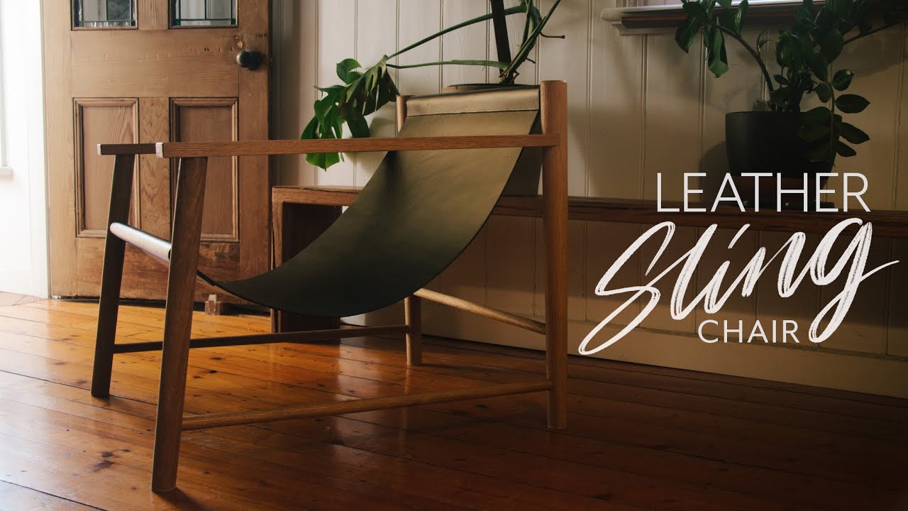 Leather Sling Lounge Chair Diy Build Youtube