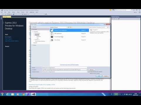 Programmering C# Windows Desktop visual studio 2013 express installation del 3 #mbo13prr01