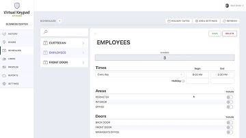 Virtual Keypad Access  Creating & Managing Holiday Dates