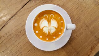 How to latte art | a Beautiful Butterfly