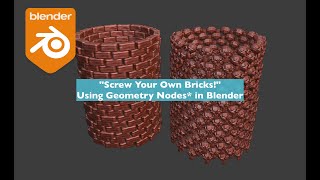LIVENODING Geometry Nodes: Screw Your Own Bricks!