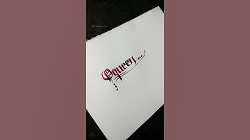 Queen Name Calligraphy 🔥🔥 Comment your name ⬇️⬇️#shorts /Calligraphy XYZ