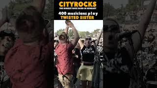 400 musicians play TWISTED SISTER - We&#39;re Not Gonna Take It #shorts   #cityrocks #flashmob #rock