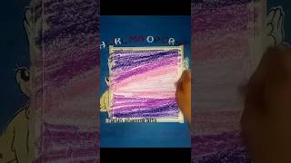 Oil Pastel Drawing  Beautiful And Simple Scenery | Moonlight  For Beginners Step By Step #shorts