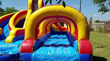 Factory Hot Sale Inflatable Helix Water Slide Jumping Bouncy Castle With Pool | Y&G inflatables