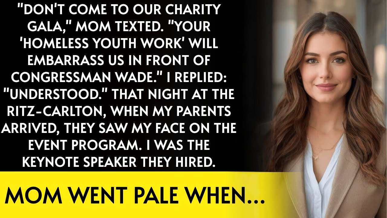 Mom Texted 'Skip Our Charity Gala - Your Homeless Work Will Embarrass Us' - Until I Gave...