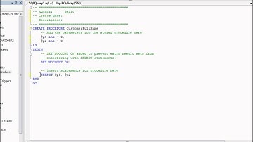 How to Create Stored Procedures