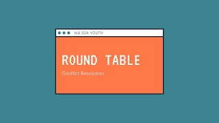 Youth Round Table: Conflict Resolution