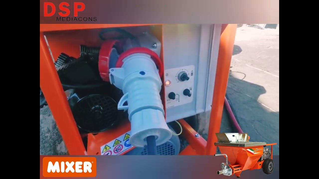 Mixer Optimix 20 spraying traditional mortar