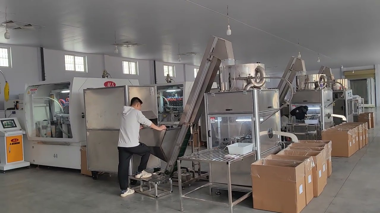 3 set 36 cavities high speed cap machine running in customer factory 