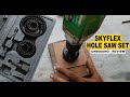 Skyflex hole saw set unboxing and live review