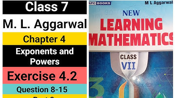 class 7 math | ml aggarwal | chapter 4 | exponents and powers | exercise 4.2 | question 8-15 | ICSE