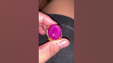 Nhẫn Nam Ruby Sao Tự Nhiên Yên Bái 🤩🤩#gems #ruby
