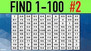 COUNT TO 100 GAME #2 (Find 1 to 100 Numbers in 4 Minutes) - Relax & Improve Focus and Concentration screenshot 2