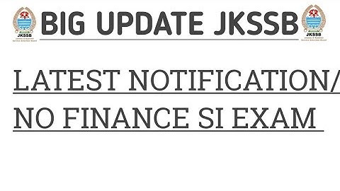 || Jkssb Big Update On Finance SI Exam || Assistant compiler Admit card out |