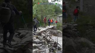 Crossing Dangerous Wooden Bridge in Hushe Valley || Hunbroq Hushe || Hushe Pakistan || Shanu Vlogs