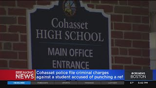 Cohasset police charge teen basketball player accused of punching referee during game