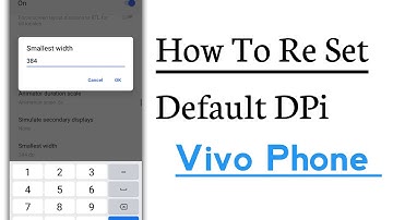 How To Re Set Default DPi in Vivo Phone