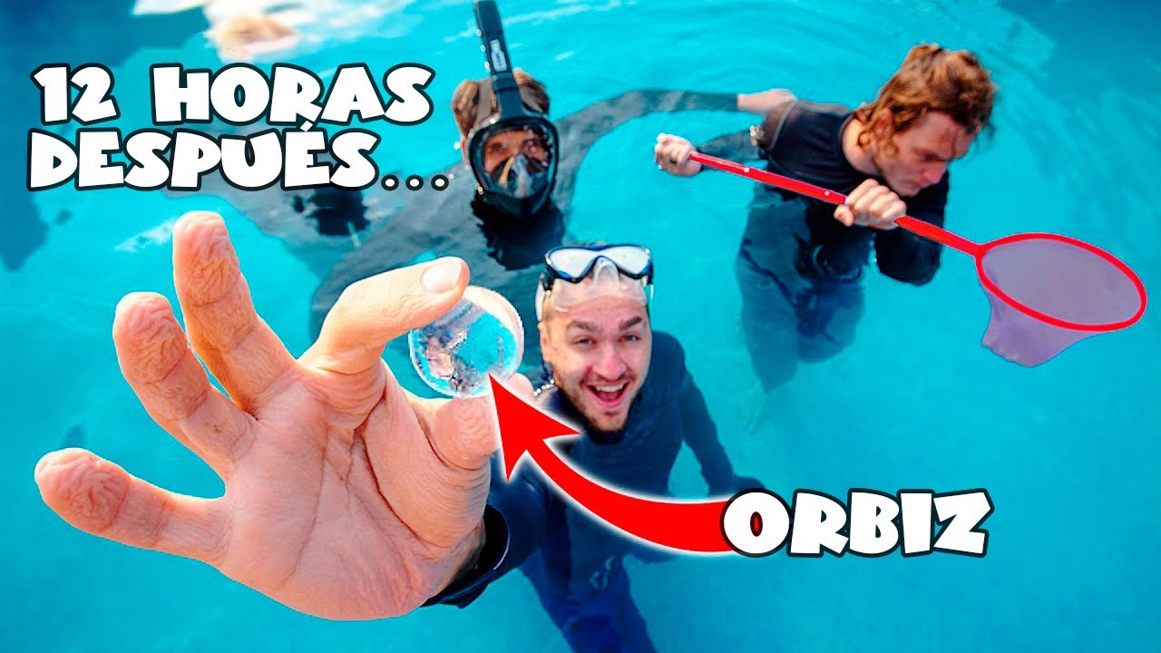 EL PRIMERO EN ENCONTRAR EL ORBEEZ TRANSPARENTE EN LA ENORME PISCINE !