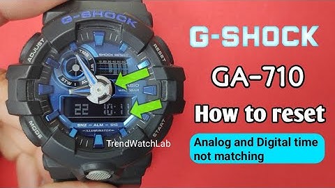How To Reset G-Shock GA-710 || Analog hands and digital display not matching.
