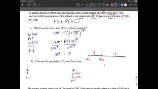 Exponential Growth Model | Rabbit population | Compound Interest Formula