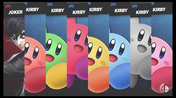 Super Smash Bros Ultimate Amiibo Fights   Request #4870 Joker vs Kirby army