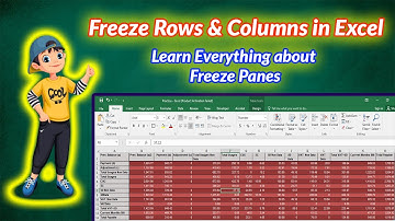How to Freeze Row and Column in Microsoft Excel using Freeze Panes II Freeze Multiple Rows & Columns