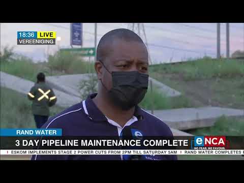 Rand Water | Pipeline maintenance complete