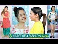 6 Easy HAIRSTYLE & FASHION Looks For Teenage/College Girls | #Partylook #Beauty #Anaysa