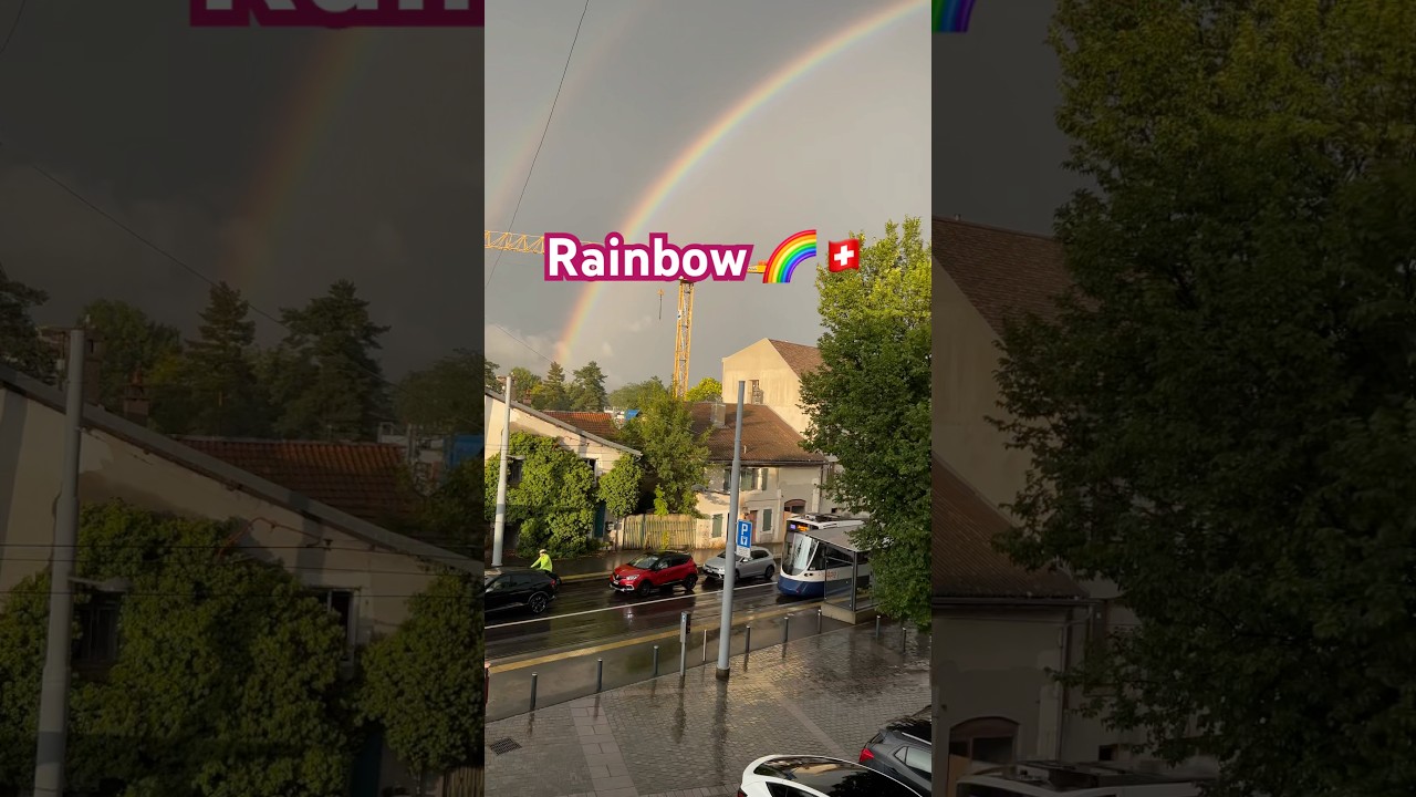 Rainbow 🌈 | Arc-en-ciel | Genève | Suisse | Switzerland | Geneva | 4K | Mont Blanc | Swiss Tour |