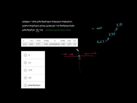 ცალმხრივი ზღვრები ცხრილებიდან