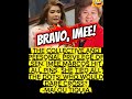CONGRATS! YES! MALOU TIQUIA PINURI SI IMEE MARCOS SA PASABOG YAY!#comedy#jokes#funny#foryou#shorts