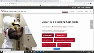 Using EWU Library databases to find articles for argumentative essay