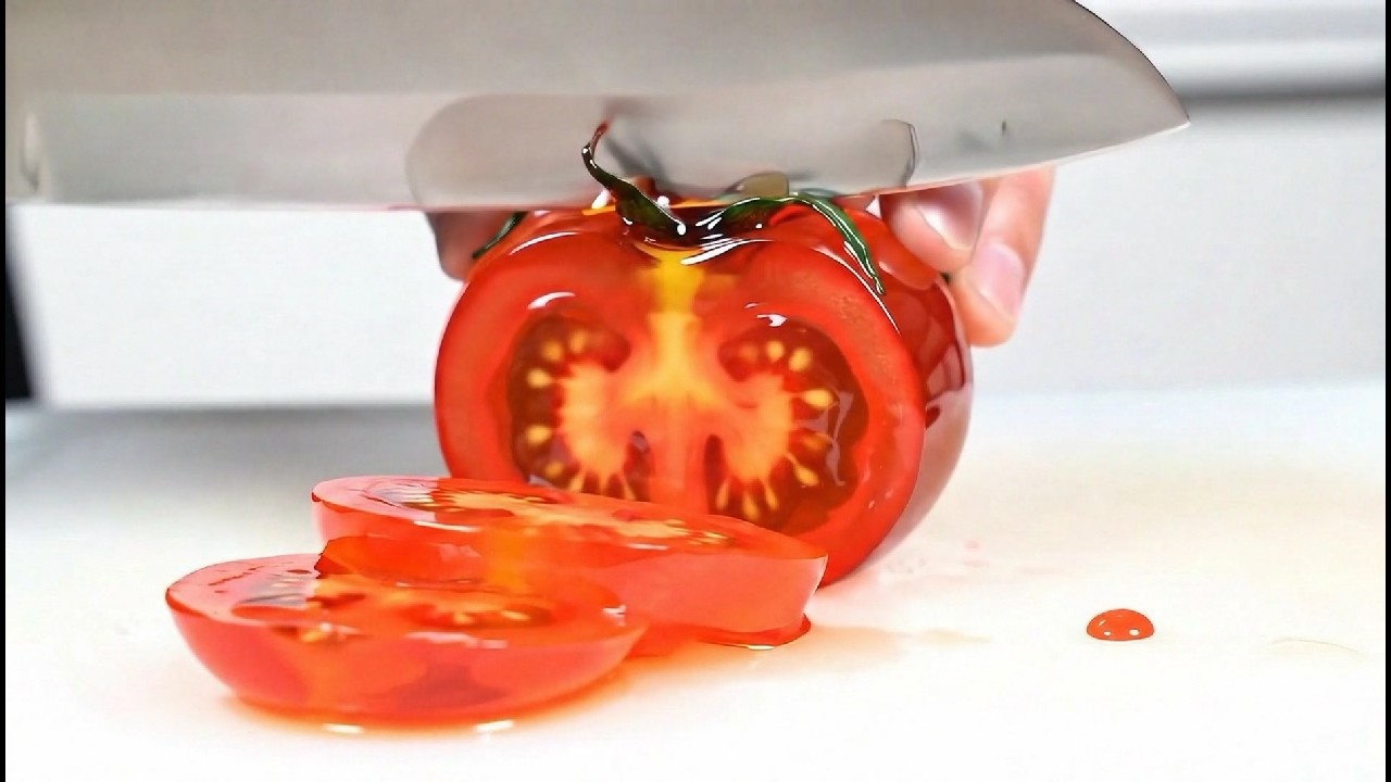 Insanely Satisfying AI-Generated Cutting Sounds – Glass & Stone ASMR #1