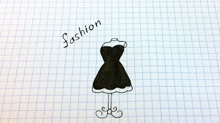 Простые рисунки #131 Маленькое черное платье =) Fashion! Простые рисунки #131 Маленькое черное платье =) Fashion!