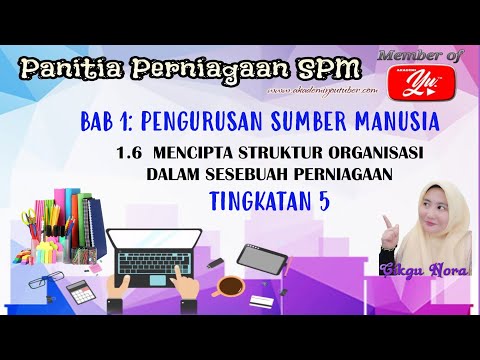 PERNIAGAAN T5 BAB 1: PENGURUSAN SUMBER MANUSIA (1.6 Mencipta Struktur Organisasi Dalam Perniagaan)