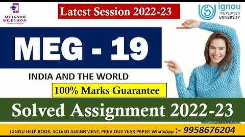 MEG 19 Solved Assignment 2022-23 || THE AUSTRALIAN NOVEL
