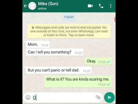 Missed the flight text: WhatsApp text chat between a mom and her son