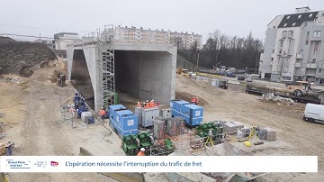 Timelapse à Champigny : la construction et le ripage du pont-rail résumés en 3 min