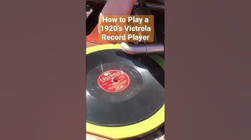 How to operate a vintage Victrola Record Player for Kids!!