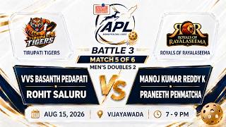 Battle 3 | Match 5 of 6 | Manoj Kumar Reddy & Praneeth Penmatcha vs Basanth Pedapati & Rohit |Aug 15
